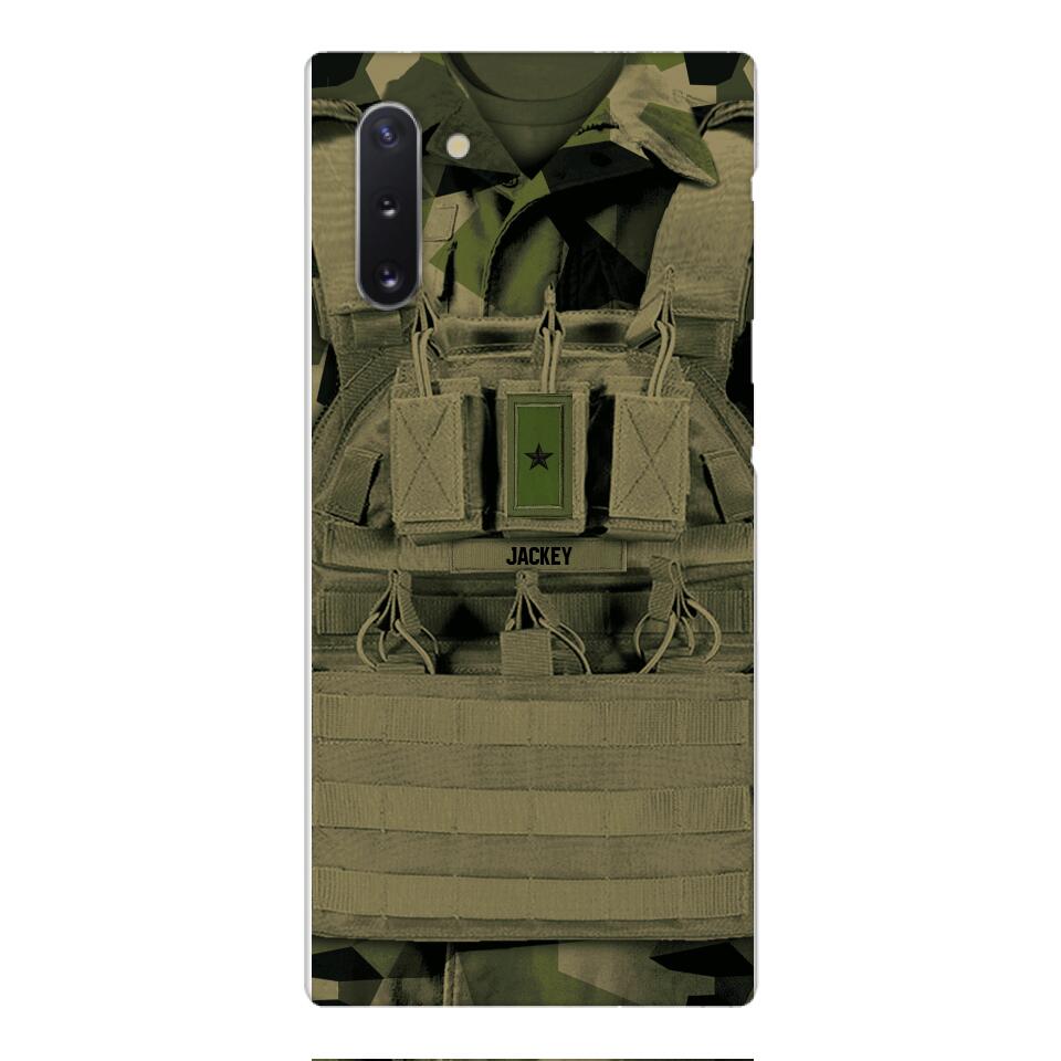 Personalized Swedish Soldier Phone Case Printed 22APR-DT05