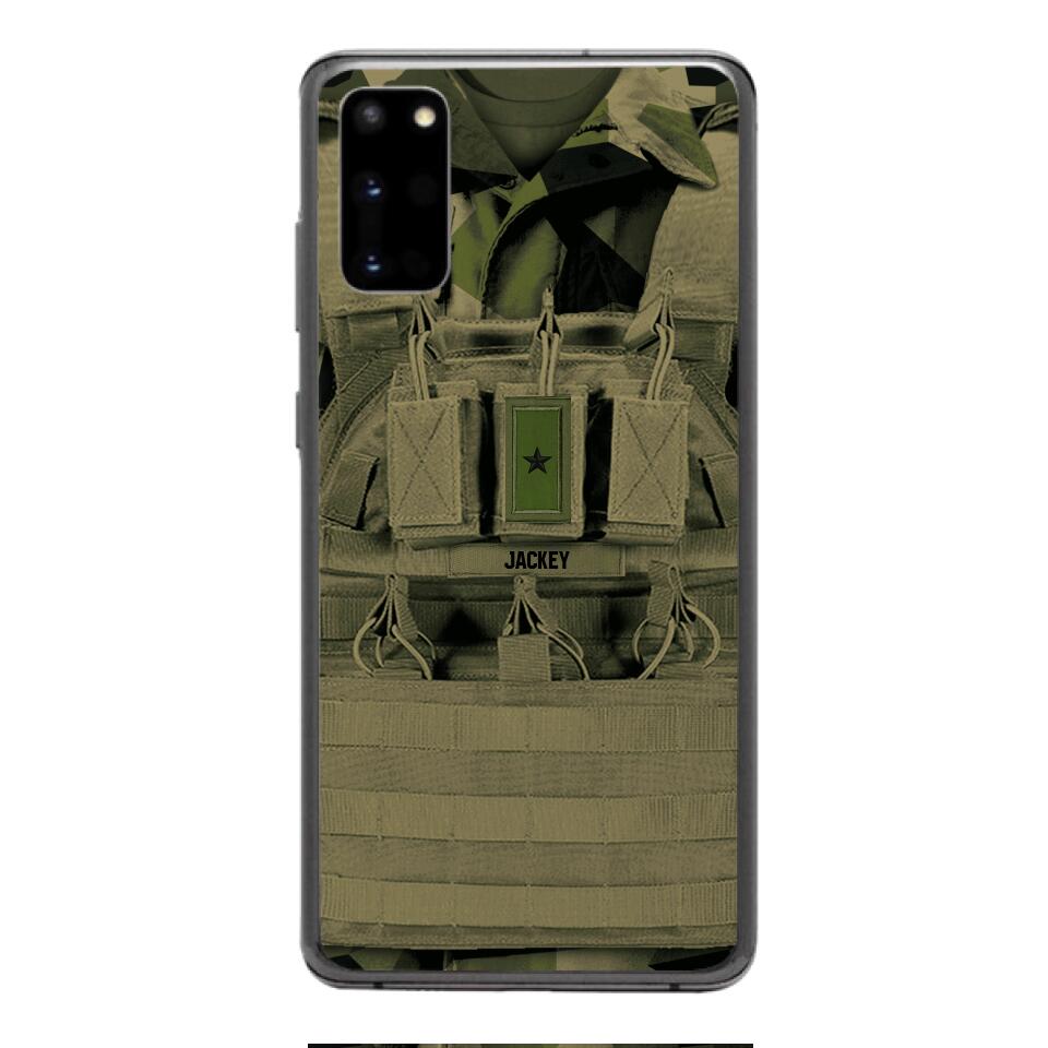 Personalized Swedish Soldier Phone Case Printed 22APR-DT05