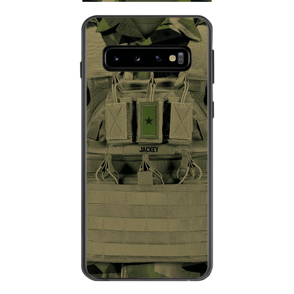 Personalized Swedish Soldier Phone Case Printed 22APR-DT05