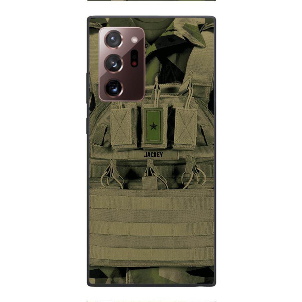 Personalized Swedish Soldier Phone Case Printed 22APR-DT05