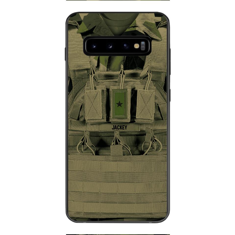 Personalized Swedish Soldier Phone Case Printed 22APR-DT05
