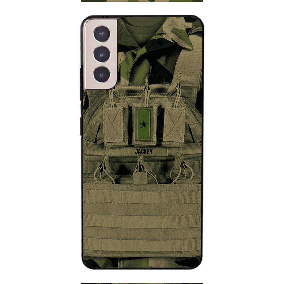 Personalized Swedish Soldier Phone Case Printed 22APR-DT05