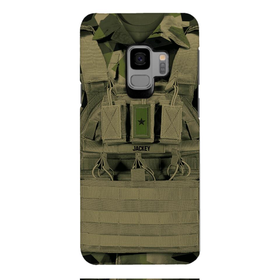 Personalized Swedish Soldier Phone Case Printed 22APR-DT05