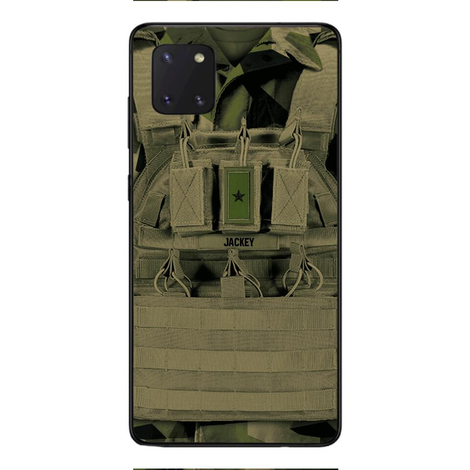 Personalized Swedish Soldier Phone Case Printed 22APR-DT05