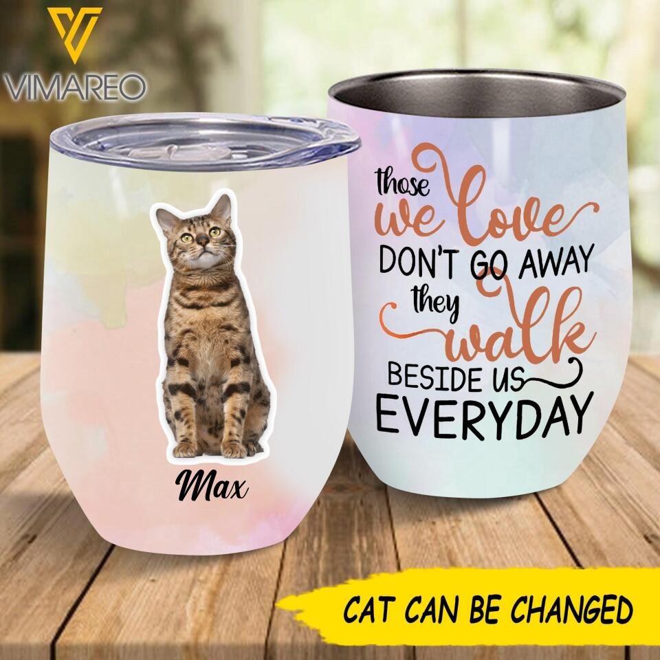 PERSONALIZED CAT WINE TUMBLER PRINTER 3D NEYN06