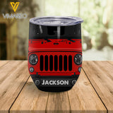 Personalized Jeep Wine Tumbler Printed 22APR-QH04