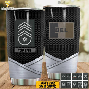 Personalized Belgian Veterans/Soldier Tumbler Printed 22APR-LN05