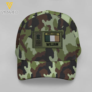 Personalized Irish Soldier Camo Peaked Cap Printed 22APR-MQ06