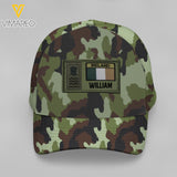 Personalized Irish Soldier Camo Peaked Cap Printed 22APR-MQ06
