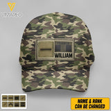 Personalized French Soldier Camo Peaked Cap Printed 22APR-MQ06