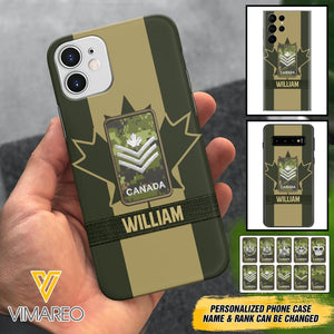 DH Personalized Canadian Soldier Phone Case Printed DT064