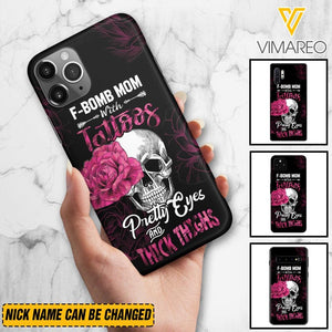 Personalized F Bomb Mom With Tattoos Phone Case Printed M3Q 0704