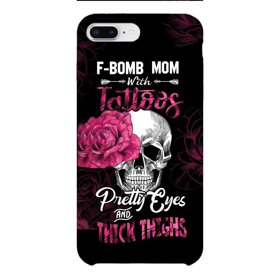 Personalized F Bomb Mom With Tattoos Phone Case Printed M3Q 0704