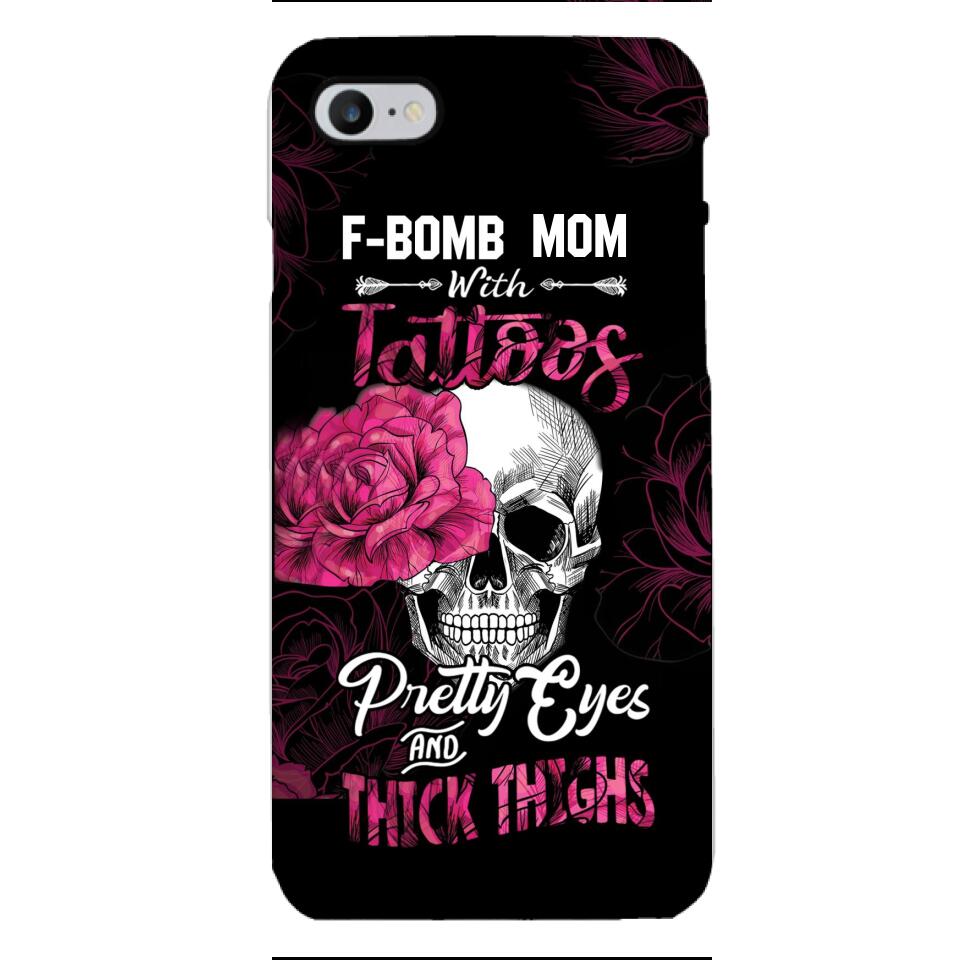 Personalized F Bomb Mom With Tattoos Phone Case Printed M3Q 0704