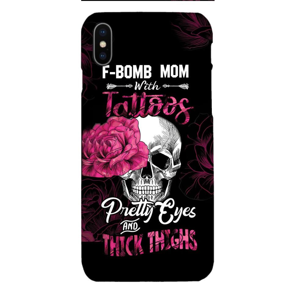 Personalized F Bomb Mom With Tattoos Phone Case Printed M3Q 0704