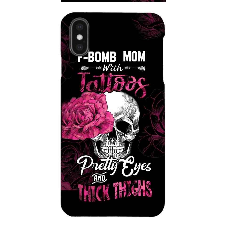 Personalized F Bomb Mom With Tattoos Phone Case Printed M3Q 0704