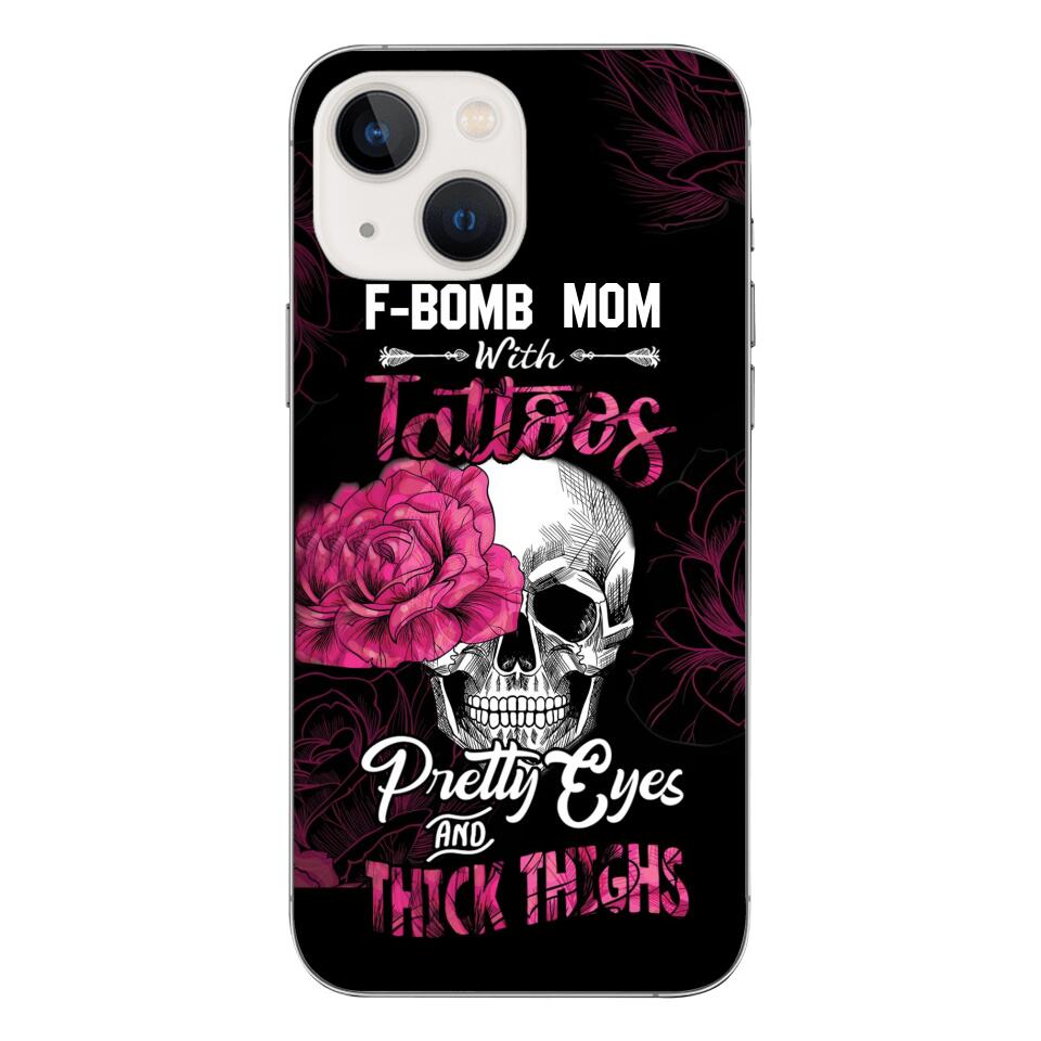 Personalized F Bomb Mom With Tattoos Phone Case Printed M3Q 0704