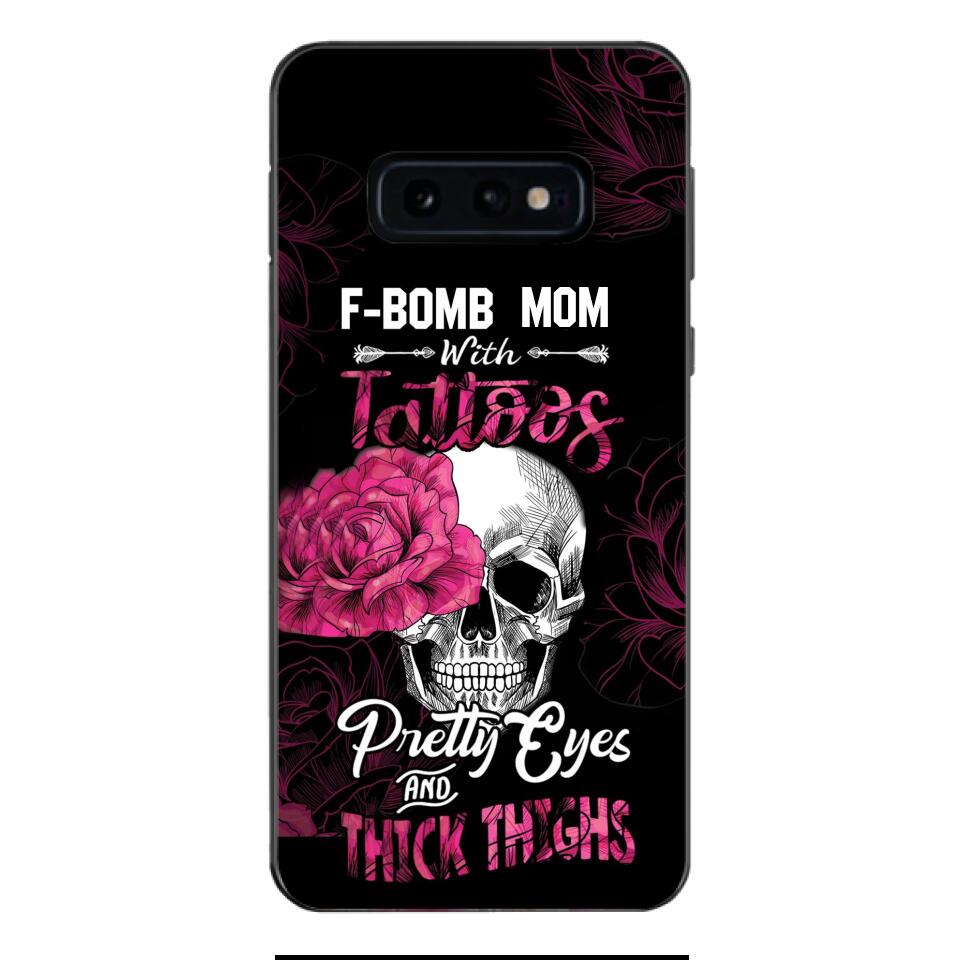 Personalized F Bomb Mom With Tattoos Phone Case Printed M3Q 0704