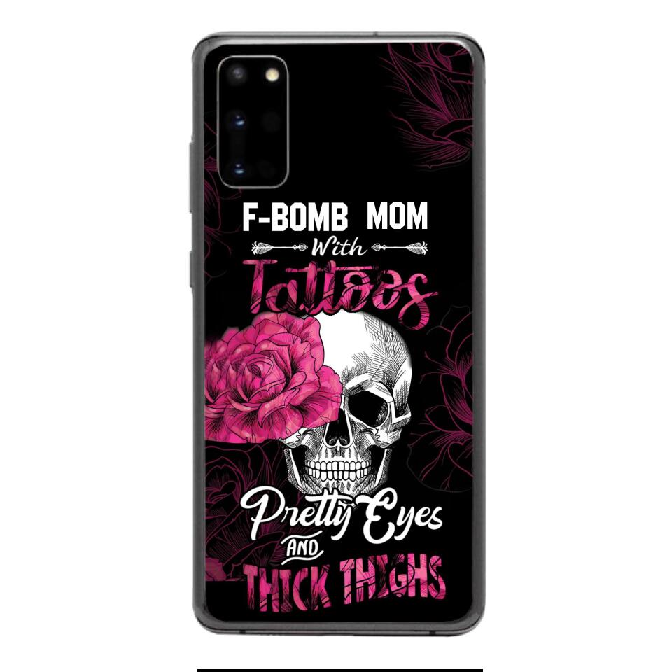 Personalized F Bomb Mom With Tattoos Phone Case Printed M3Q 0704