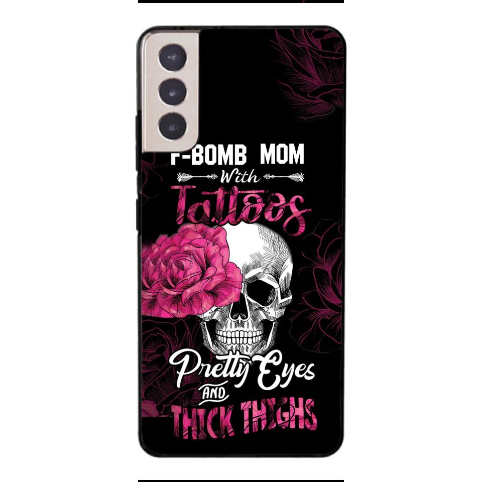 Personalized F Bomb Mom With Tattoos Phone Case Printed M3Q 0704