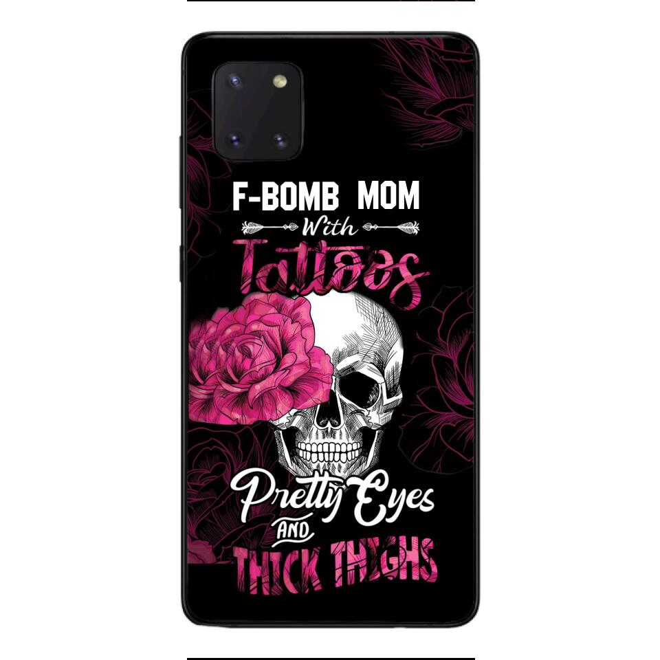Personalized F Bomb Mom With Tattoos Phone Case Printed M3Q 0704