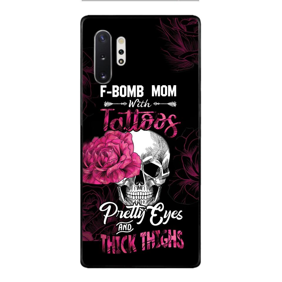 Personalized F Bomb Mom With Tattoos Phone Case Printed M3Q 0704