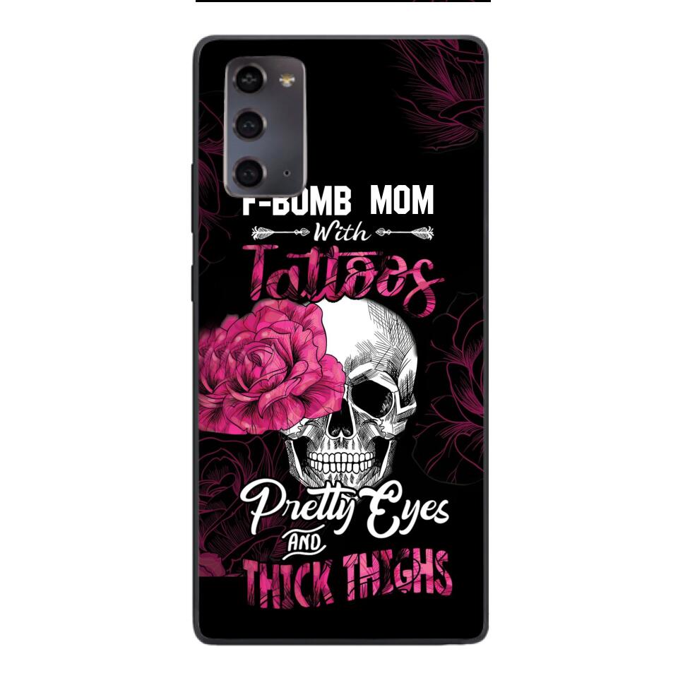 Personalized F Bomb Mom With Tattoos Phone Case Printed M3Q 0704