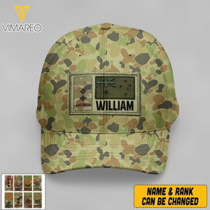 Personalized Australian Soldier Camo Peaked Cap Printed 22APR-MQ07
