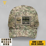 Personalized British Soldier Camo Peaked Cap Printed 22APR-MQ07