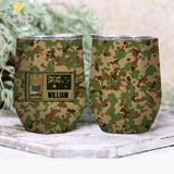 Personalized Australian Soldier Wine Tumbler Printed 22APR-LN07