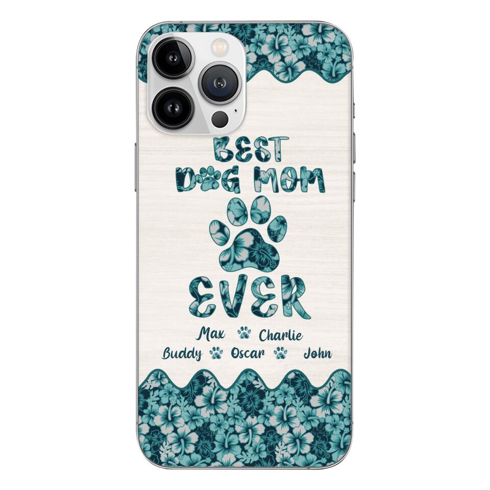 Personalized Best Dog Mom Phone Case Printed 3C 0704