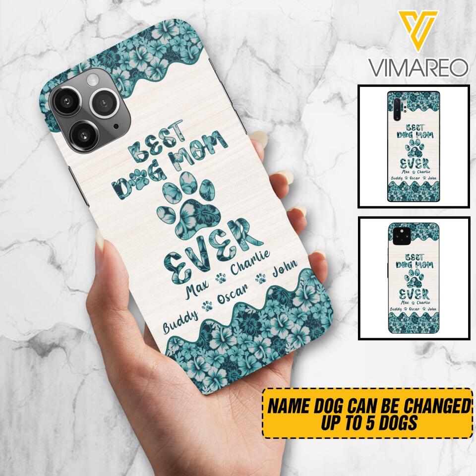 Personalized Best Dog Mom Phone Case Printed 3C 0704