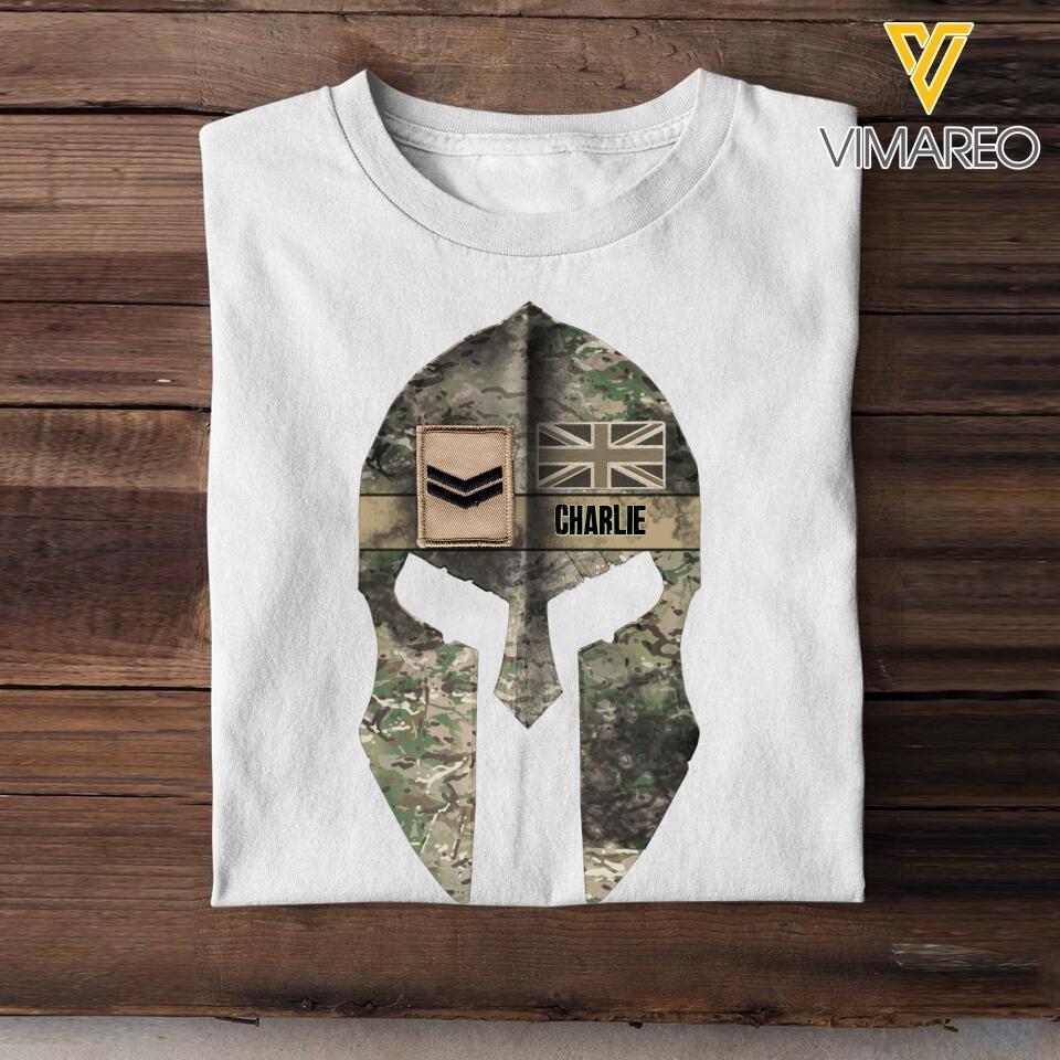Personalized British Veteran Spartan Warrior