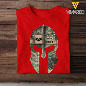 Personalized British Veteran Spartan Warrior