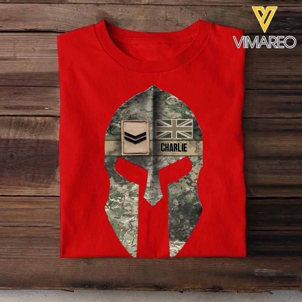Personalized British Veteran Spartan Warrior