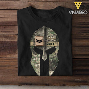 Personalized British Veteran Spartan Warrior