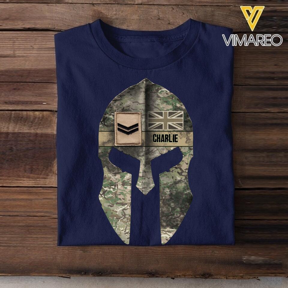 Personalized British Veteran Spartan Warrior