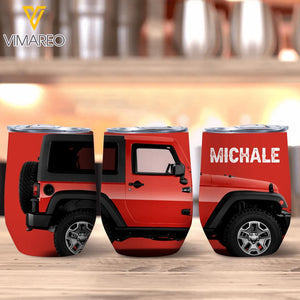 Personalized Jeep Wine Tumbler Printed 22APR-DT07