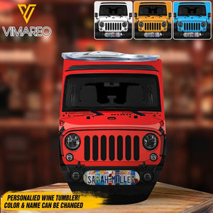 Personalized Jeep Wine Tumbler Printed QTDT0804