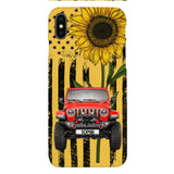 PERSONALIZED JEEP SUNFLOWER PHONECASE QTVQ0804