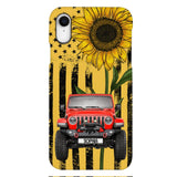 PERSONALIZED JEEP SUNFLOWER PHONECASE QTVQ0804