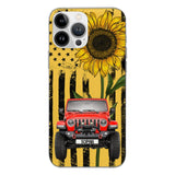 PERSONALIZED JEEP SUNFLOWER PHONECASE QTVQ0804