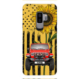 PERSONALIZED JEEP SUNFLOWER PHONECASE QTVQ0804