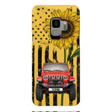 PERSONALIZED JEEP SUNFLOWER PHONECASE QTVQ0804