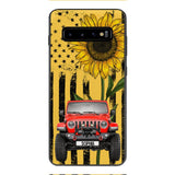 PERSONALIZED JEEP SUNFLOWER PHONECASE QTVQ0804
