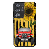 PERSONALIZED JEEP SUNFLOWER PHONECASE QTVQ0804