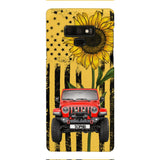PERSONALIZED JEEP SUNFLOWER PHONECASE QTVQ0804