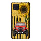 PERSONALIZED JEEP SUNFLOWER PHONECASE QTVQ0804