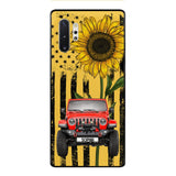 PERSONALIZED JEEP SUNFLOWER PHONECASE QTVQ0804