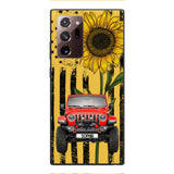 PERSONALIZED JEEP SUNFLOWER PHONECASE QTVQ0804
